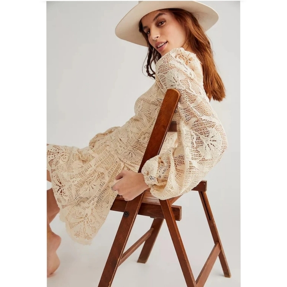 Free people JEN’S PIRATE BOOTY Reflection Lapis Mini Dress $396 - Picture 2 of 8